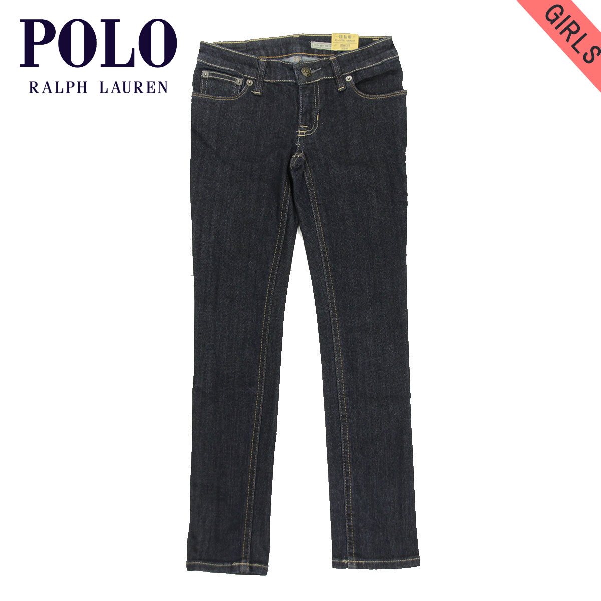 40%OFFセール  ポロ ラルフローレン キッズ ジーンズ ガールズ 子供服 正規品 POLO RALPH LAUREN CHILDREN ジーパン Bowery Skinny Jean #21713556 ベルト無し D20S30