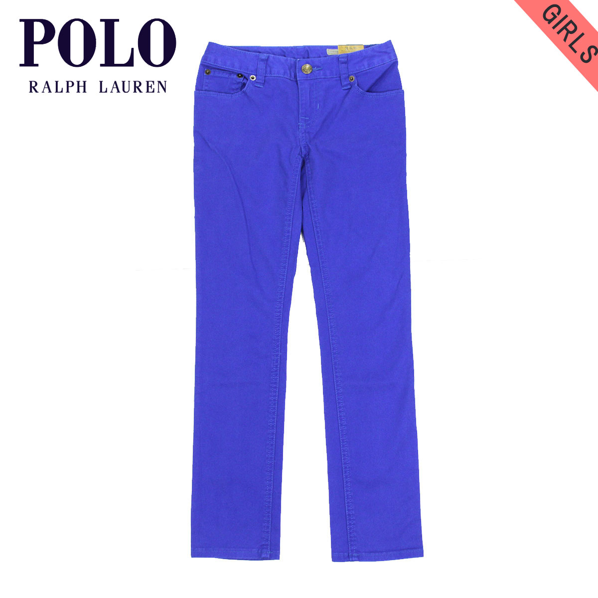 ポロ ラルフローレン キッズ ジーンズ ガールズ 子供服 正規品 POLO RALPH LAUREN CHILDREN ジーパン Colored Bowery Skinny Jean #22469606 ベルト無し BLUE D20S30