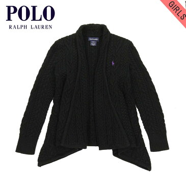 【販売期間 8/4 10:00〜8/11 09:59】 ポロ ラルフローレン キッズ セーター ガールズ 子供服 正規品 POLO RALPH LAUREN CHILDREN カーディガン Aran-Knit Cotton Cardigan #24037206 D20S30