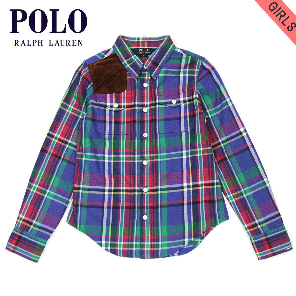 ݥ ե å  륺 Ҷ  POLO RALPH LAUREN CHILDREN Ĺµ SUEDE PATCH L/S SHIRT D20S30