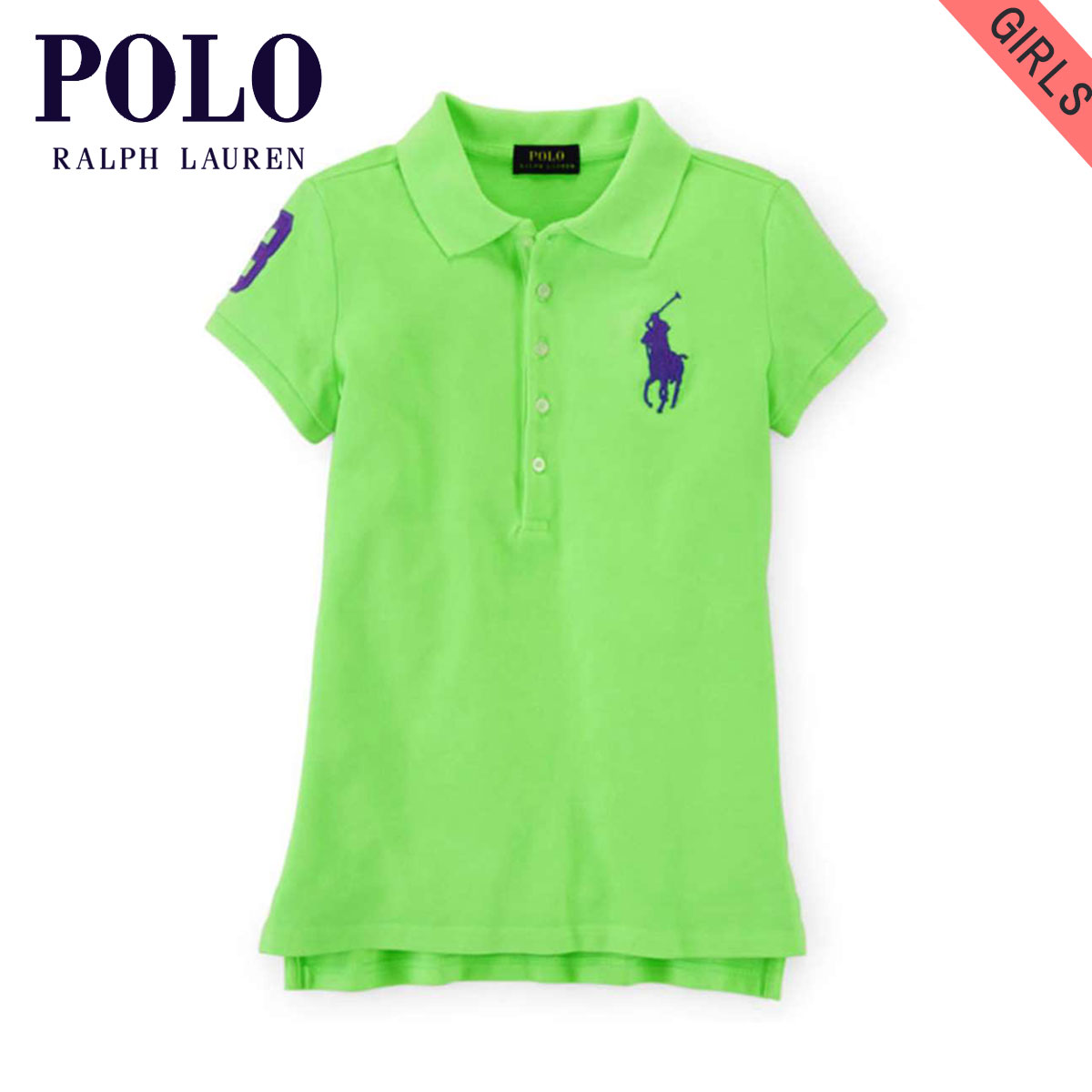 30%OFFクーポンセール  ポロ ラルフローレン キッズ ポロシャツ ガールズ 子供服 正規品 POLO RALPH LAUREN CHILDREN 半袖ポロシャツ BIG PONY STRETCH COTTON POLO 70069556 D20S30