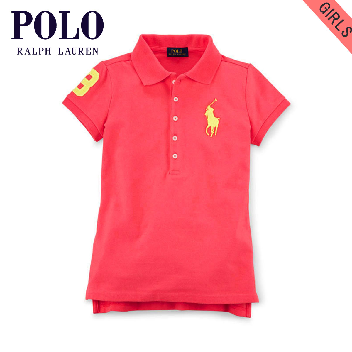 ポロ ラルフローレン キッズ ポロシャツ ガールズ 子供服 正規品 POLO RALPH LAUREN CHILDREN 半袖ポロシャツ BIG PONY STRETCH COTTON POLO 70069556 D00S20