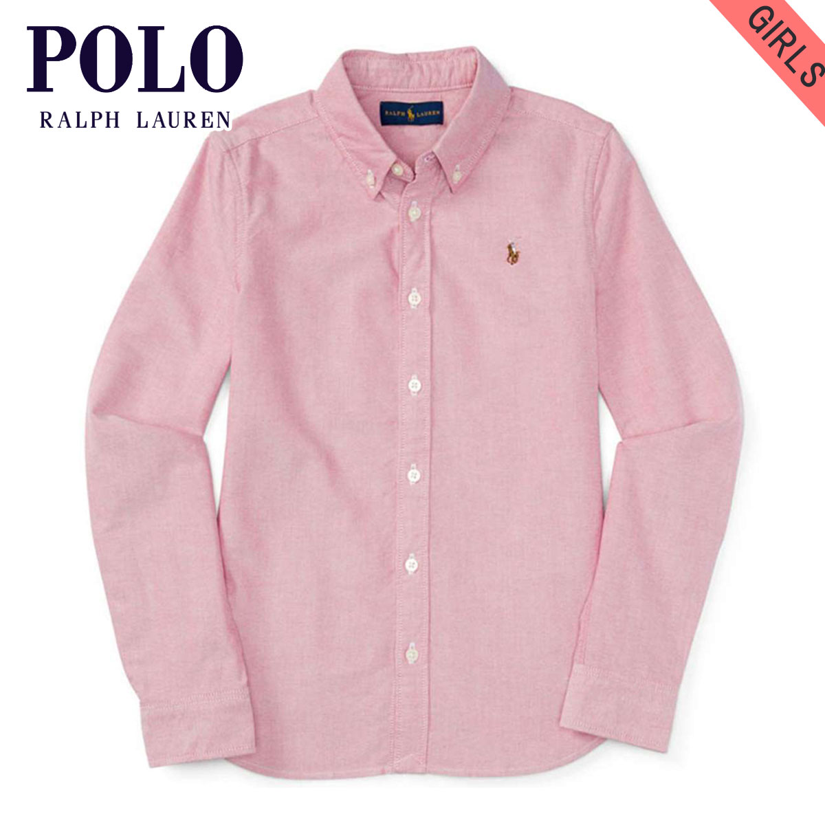 ポロ ラルフローレン キッズ シャツ ガールズ 子供服 正規品 POLO RALPH LAUREN CHILDREN 長袖シャツ COTTON OXFORD SHIRT 99493336 D00S20