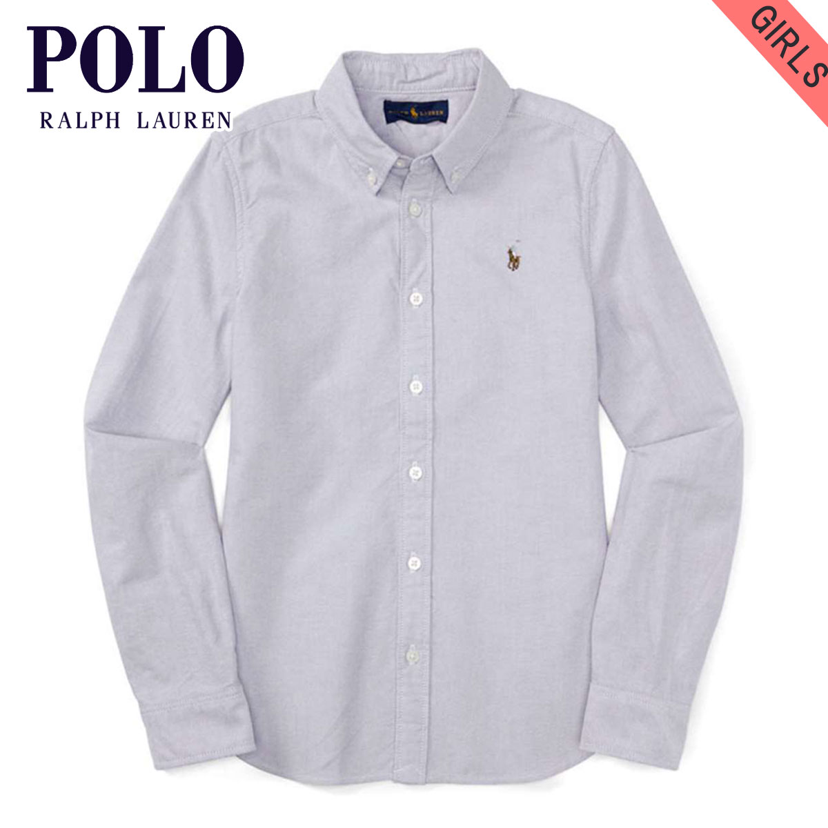 ポロ ラルフローレン キッズ シャツ ガールズ 子供服 正規品 POLO RALPH LAUREN CHILDREN 長袖シャツ COTTON OXFORD SHIRT 99493336 D00S20