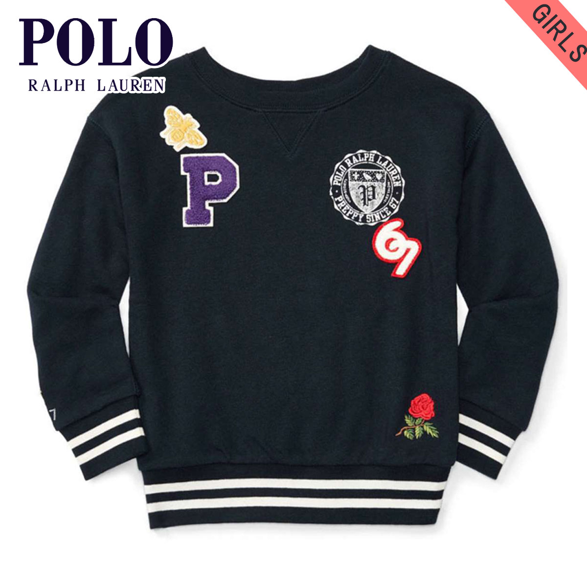 30%OFFセール  ポロ ラルフローレン キッズ スウェット ガールズ 子供服 正規品 POLO RALPH LAUREN CHILDREN フリース FLEECE LONG-SLEEVE PULLOVER 99535336 D00S20