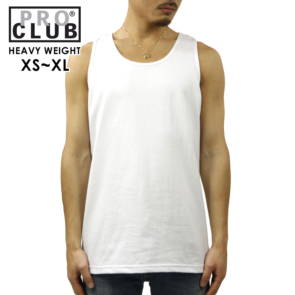 vNu ^Ngbv Y Ki PROCLUB ^Ngbv HEAVY WEIGHT COTTON TANK TOP OUTERWEAR WHITE #111 傫TCY