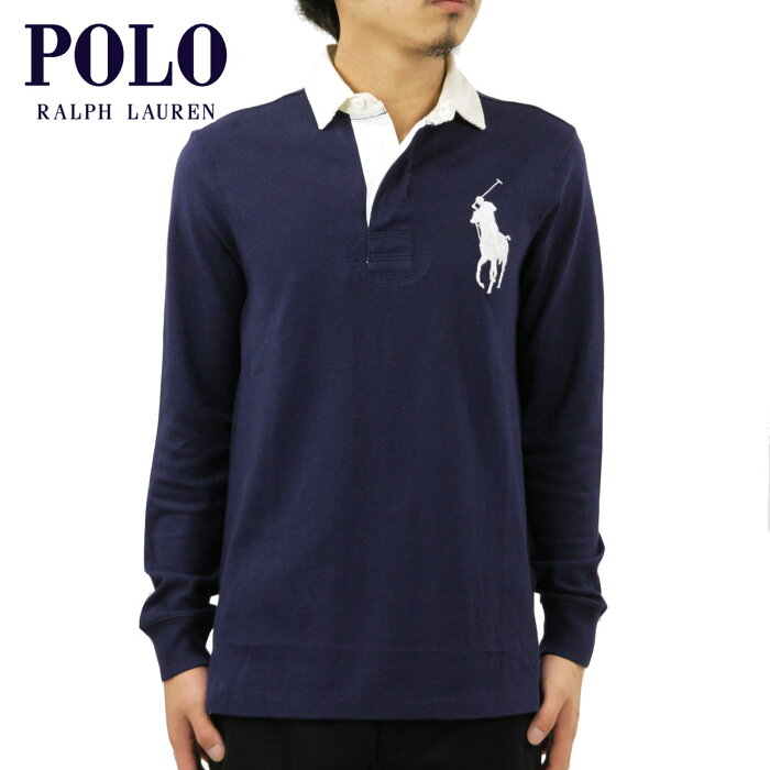 ポロ ラルフローレン ラガーシャツ メンズ 正規品 POLO RALPH LAUREN 長袖ラガーシャツ ビッグポニー BIG PONY RUGBY SHIRT