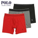 5%OFFクーポンセール 【利用期間 4/24 20:00～4/27 9:59】 ポロ ラルフローレン 下着 メンズ 正規品 POLO RALPH LAUREN アンダーウェア ボクサーパンツ 3枚組 マイクロファイバー 3 PACK BOXER BRIEFS LVBBP3 P3 CLASSIC MICROFIBER POLO BLACK ・COMBAT GREY ・RL2000 RED