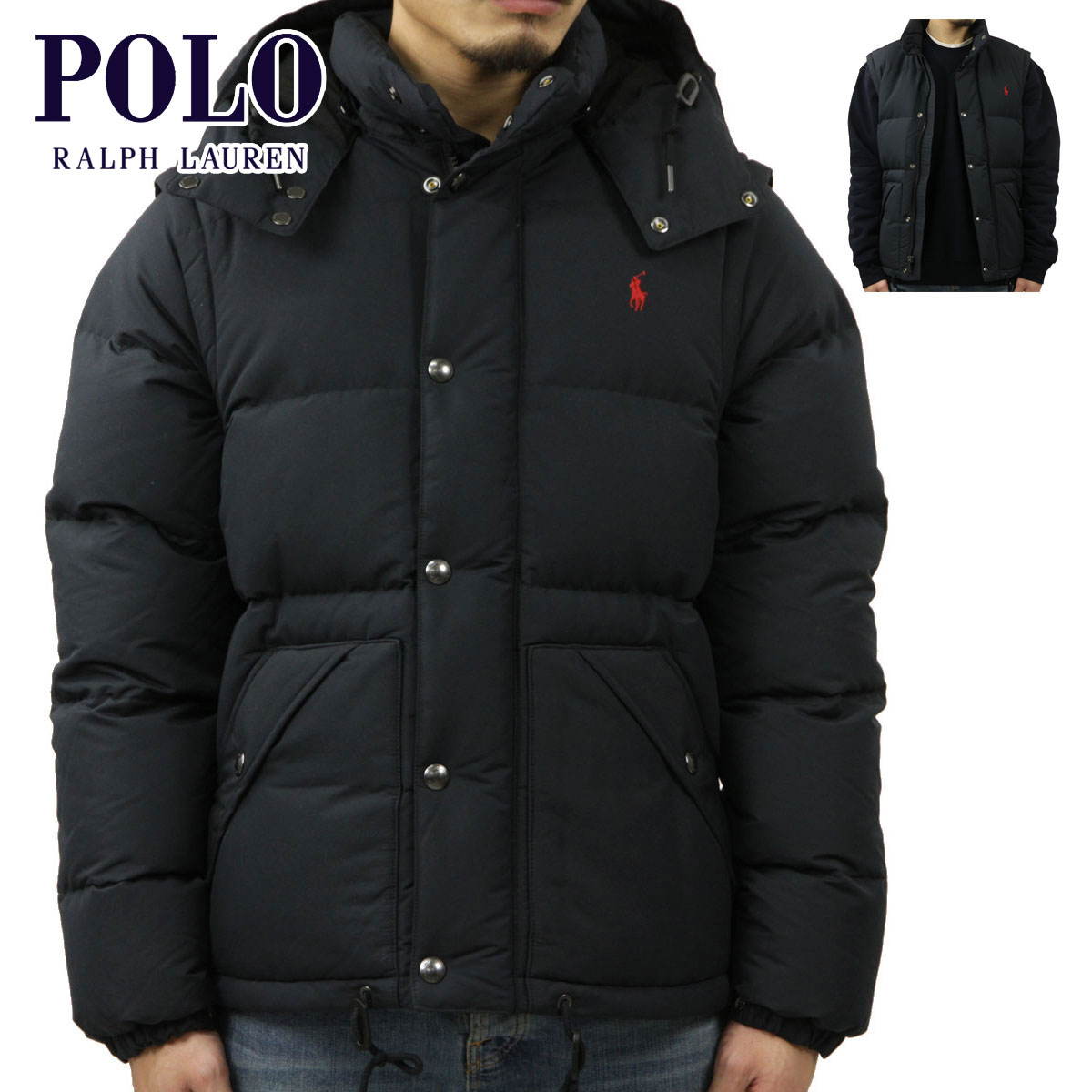 ラルフローレン ポロ ラルフローレン ジャケット メンズ 正規品 POLO RALPH LAUREN ダウンジャケット ダウンベスト MIDWEIGHT DOWN JACKET O214SZ31 POLO BLACK