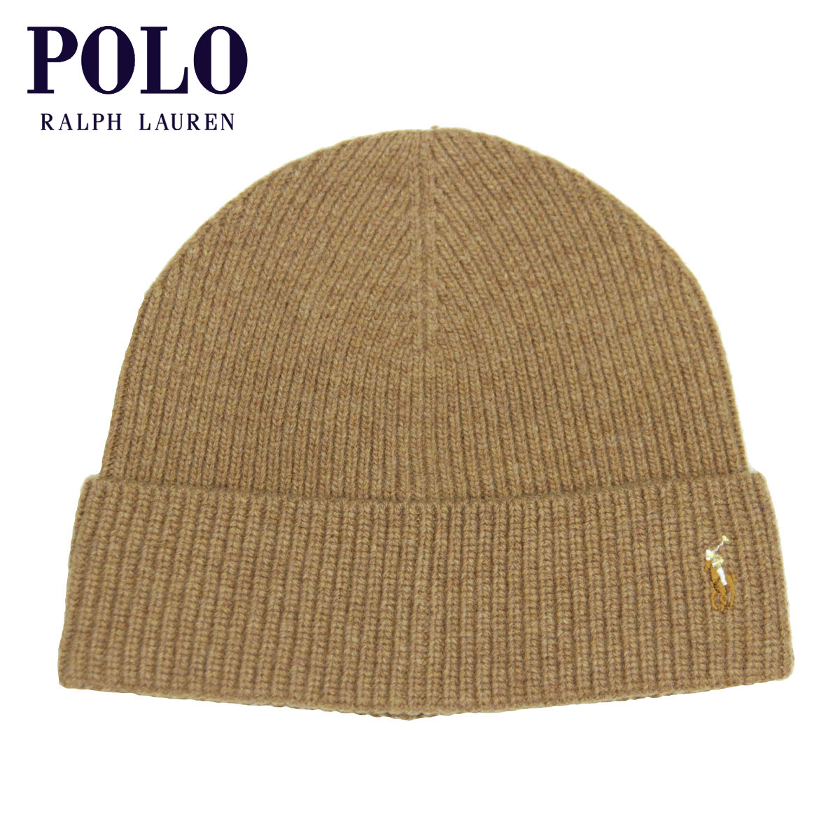 ポロ ラルフ ローレン ポロ ラルフローレン 帽子 メンズ レディース 正規品 POLO RALPH LAUREN ビーニー ニットキャップ SIGNATURE CUFF HAT PC0483 220 HONEY BROWN HEATHER 父の日 プレゼント ラッピング