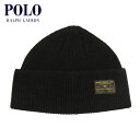 ポロ ラルフローレン 帽子 メンズ レディース 正規品 POLO RALPH LAUREN ビーニー ニットキャップ VINTAGE NAVAL WATCH CAP PC0663 001 POLO BLACK