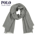 ラルフローレン マフラー（レディース） ポロ ラルフローレン マフラー メンズ レディース 正規品 POLO RALPH LAUREN スカーフ マフラー FINE WEIGHT WOOL SCARF PC0745 044 METALLIC GREY HEATHER