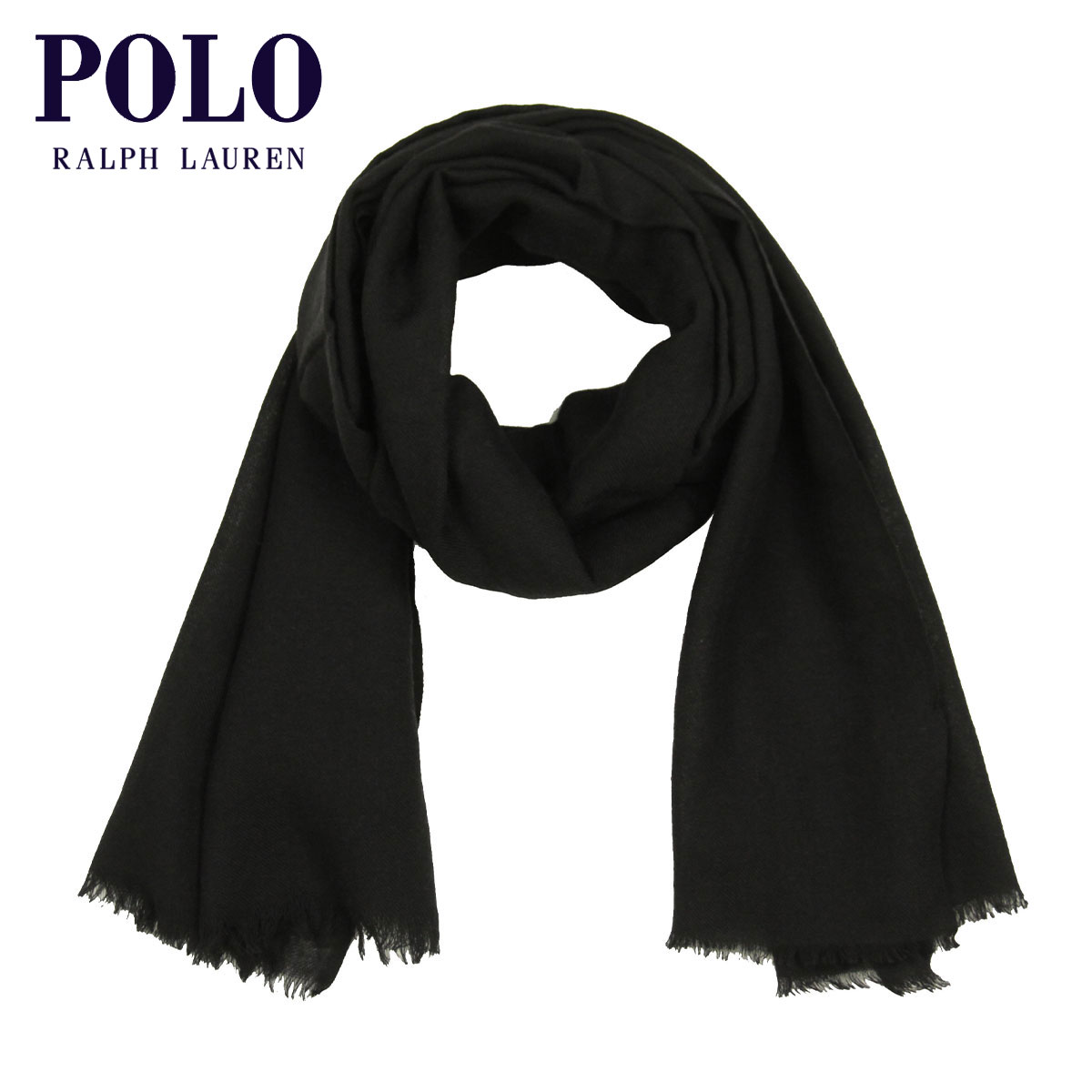 ポロ ラルフローレン マフラー メンズ レディース 正規品 POLO RALPH LAUREN スカーフ マフラー FINE WEIGHT WOOL SCARF PC0745 001 POLO BLACK