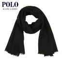 ラルフローレン マフラー（メンズ） ポロ ラルフローレン マフラー メンズ レディース 正規品 POLO RALPH LAUREN スカーフ マフラー FINE WEIGHT WOOL SCARF PC0745 001 POLO BLACK