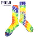 ラルフローレン 靴下 メンズ ポロ ラルフローレン 靴下 メンズ 正規品 POLO RALPH LAUREN クルー丈 ビジネスソックス SPIRAL TIE DYE SINGLE SOCKS 889337 MULTI