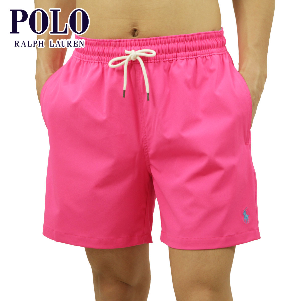 ポロ ラルフローレン 水着 メンズ 正規品 POLO RALPH LAUREN スイムパンツ TRAVELER SWIM SHORT - SOLID W221SC01 710829851028 BLAZE FUCHSIA