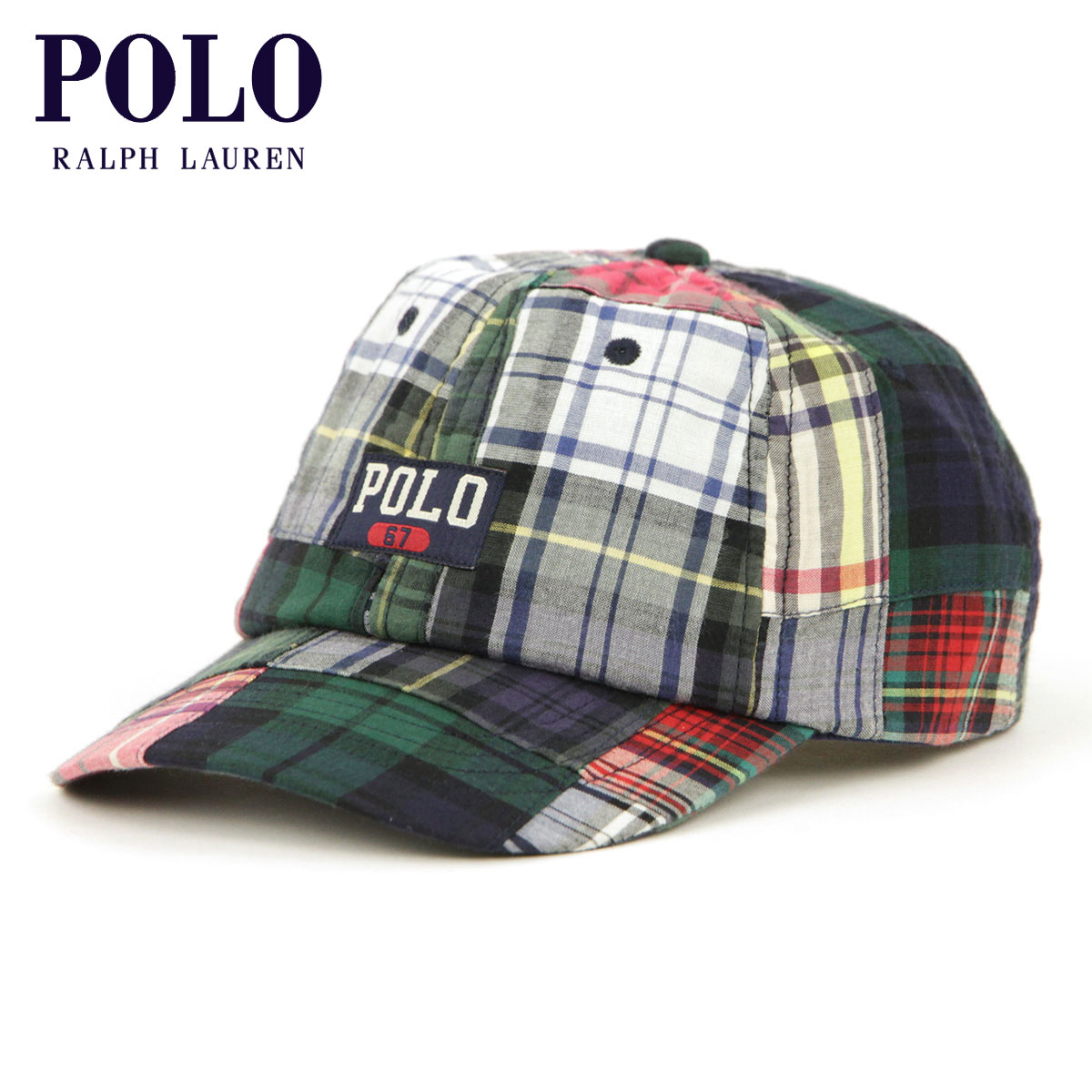 ポロ ラルフ ローレン ポロ ラルフローレン 帽子 メンズ レディース 正規品 POLO RALPH LAUREN キャップ ベースボールキャップ パッチワーク柄 CHINO SPORT CAP - PATCHWORK MADRAS H221ST03 710862090001 PATCHWORK MADRAS