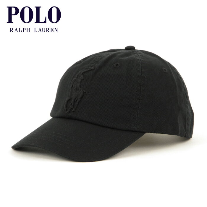 ポロ ラルフローレン 帽子 メンズ レディース 正規品 POLO RALPH LAUREN ビッグポニー キャップ ベースボールキャップ BIG PONY CHINO SPORT CAP H221SC02 710780286001 BLACK/BLACK