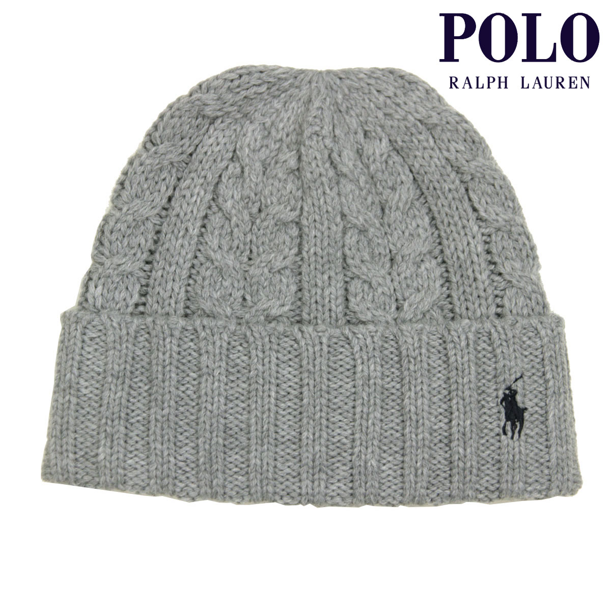 | t[ Y fB[X jbgLbv Ki POLO RALPH LAUREN P[ujbg jbgX r[j[ RECYCLED CHUNKY CABLE BEANIE PC0939 021 CLASSIC GREY HTHR ̓ v[g bsO