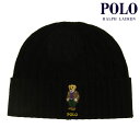 ポロ ラルフローレン メンズ レディース ニットキャップ 正規品 POLO RALPH LAUREN ポロベア ケーブルニット ニット帽 ビーニー CLASSIC CABLE HERITAGE BEAR BEANIE PC1135 001 POLO BLACK