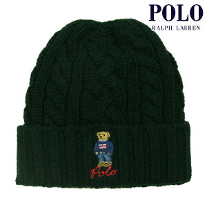 【ポイント10倍 12/1 0:00～12/1 23:59】 ポロ ラルフローレン メンズ レディース ニットキャップ 正規品 POLO RALPH LAUREN ポロベア ケーブルニット ニット帽 ビーニー RECYCLED CABLE BEAR BEANIE PC1035 356 MOSS AGATE