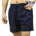 ポロ ラルフローレン メンズ スイムパンツ 正規品 POLO RALPH LAUREN 水着 ロゴ TRAVELER PONY SWIM SHORT MID TRUNK NAVY 710835127 父の日 プレゼント ラッピング