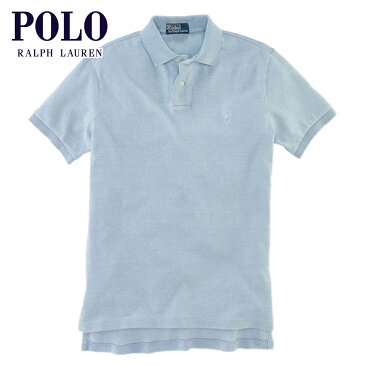 【販売期間 11/28 15:00〜12/11 09:59】 ポロ ラルフローレン POLO RALPH LAUREN 正規品 メンズ ポロシャツ Custom-Fit Indigo Polo LIGHT BLUE D20S30