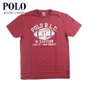 【15%OFFセール 12/16 20:00?12/21 1:59】 ポロ ラルフローレン POLO RALPH LAUREN 正規品 メンズ 半袖Tシャツ FOOT BALL T-SHIRT BURGUNDY