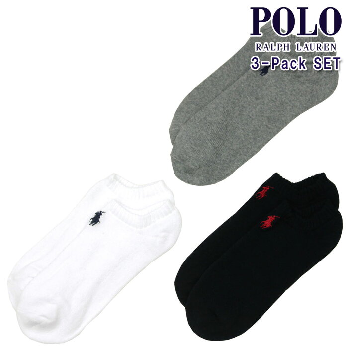 【ポイント10倍 5/9 20:00〜5/16 01:59まで】 ポロ ラルフローレン POLO RALPH LAUREN 正規品 靴下 ソックス Ghost Sock 3-Pack ASSORT