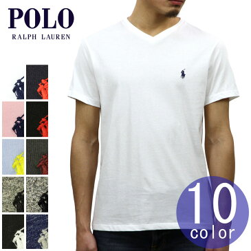 ポロ ラルフローレン POLO RALPH LAUREN 正規品 メンズ Vネック ワンポイント 刺繍入り 半袖Tシャツ SHORT-SLEEVED V-NECK TEE 父の日