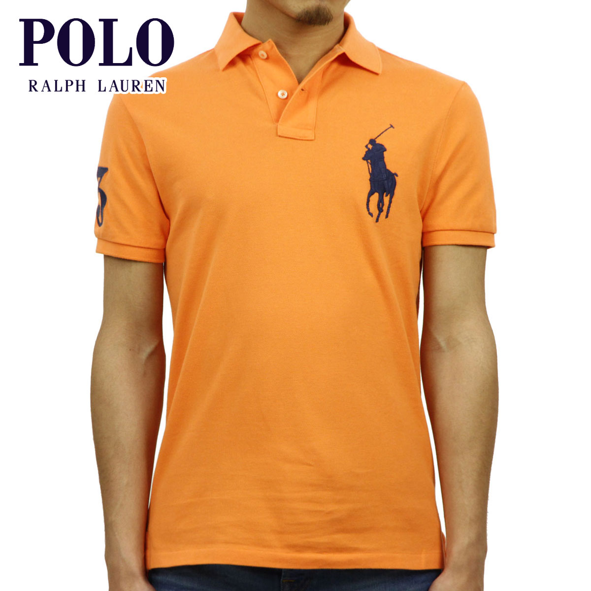 ポロ ラルフローレン POLO RALPH LAUREN 正規品 メンズ カスタムスリムフィット ビッグポニー 半袖ポロシャツ BIG PONY CUSTOM SLIM FIT COTTON MESH POLO 父の日 プレゼント ラッピング