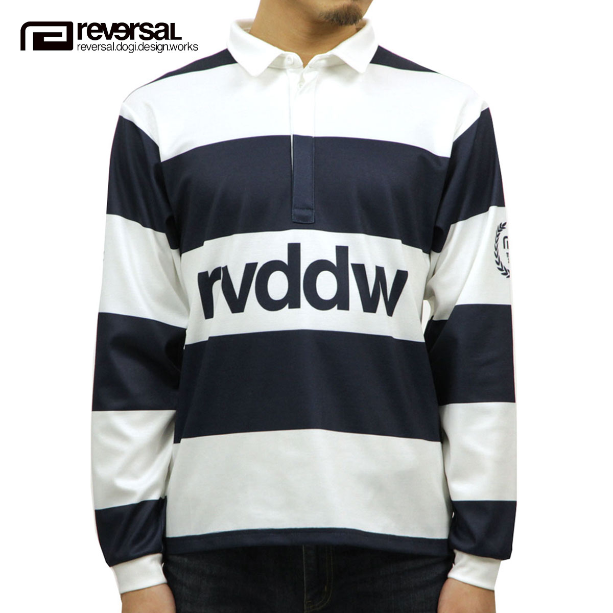 リバーサル ラガーシャツ メンズ 正規販売店 REVERSAL rvddw 長袖ラガーシャツ DRY RUGGER SHIRTS rv19ss023 NAVY