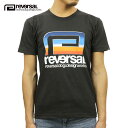 リバーサル Tシャツ メンズ 正規販売店 REVERSAL rvddw 半袖Tシャツ コットンTシャツ RETRO FUTURE BIG MARK COTTON TEE rv19aw039 SUMI BLACK