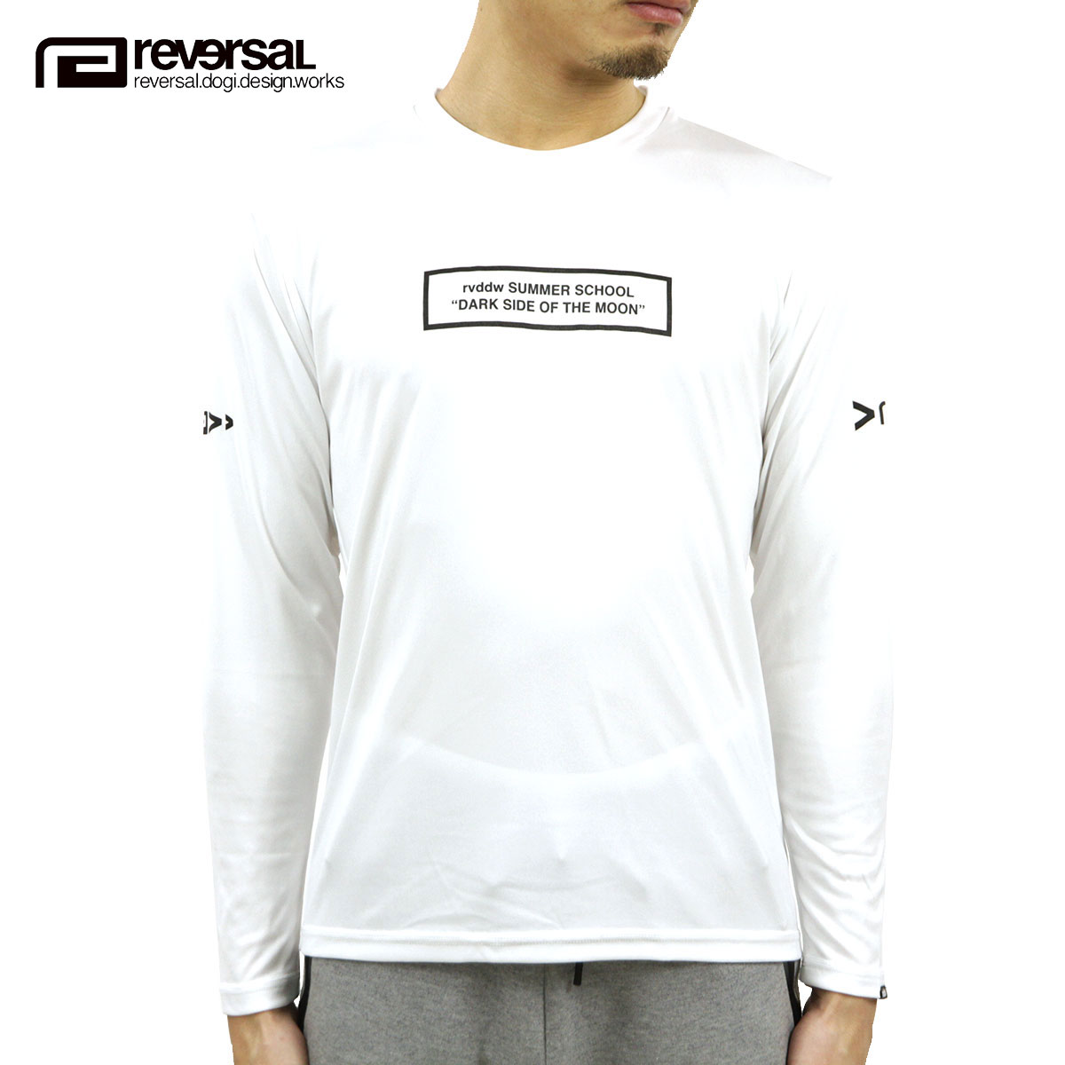 С T  Ź REVERSAL rvddw ĹµT DSOTM DRY LONG COTTON SLEEVE TEE rv20ss101 WHITE