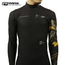 リバーサル ラッシュガード メンズ 正規販売店 REVERSAL rvddw 長袖ラッシュガード BOTANICAL CAMO HIGH NECK WARM RASH GUARD rv21aw601 BLACK