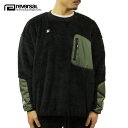 リバーサル スウェット メンズ 正規販売店 REVERSAL rvddw トレーナー ボア ビッグシルエット URBAN BOA FLEECE BIG SILHOUETTE CREW NECK rv21aw206 BLACK