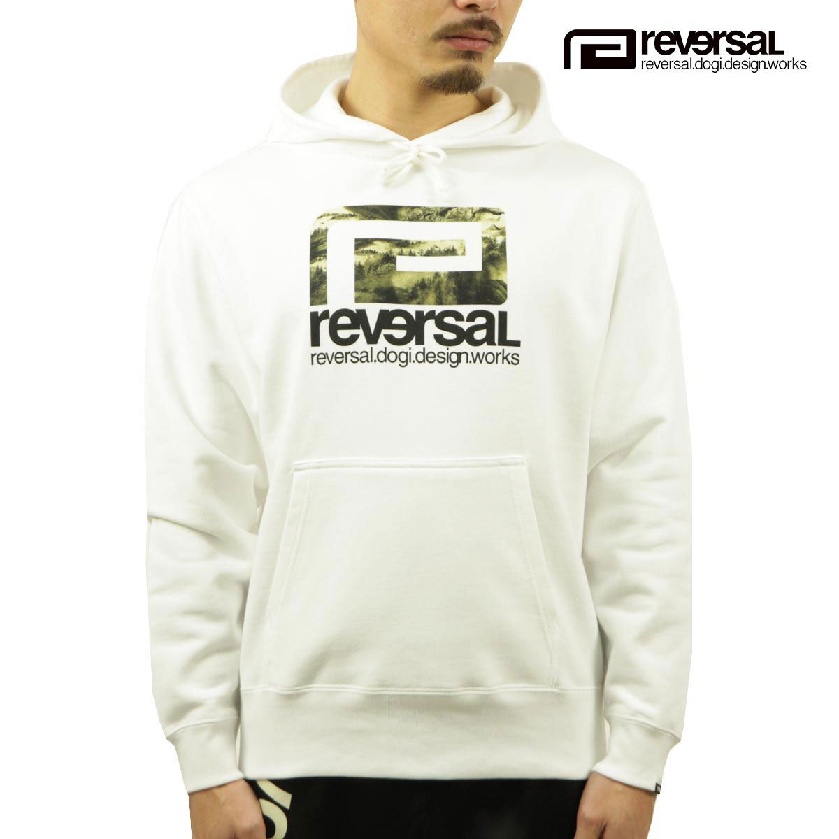 リバーサル パーカー メンズ 正規販売店 REVERSAL rvddw プルオーバーパーカー CONTROL BIG MARK HOODIE RV22AW201 WHITE