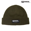 リバーサル メンズ レディース ニット帽 正規販売店 REVERSAL 帽子 ロゴ ビーニー RVDDW ROLL KNIT CAP カーキ RV24AW708-KH KHAKI