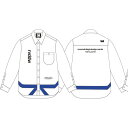 予約商品 10月頃入荷予定 リバーサル メンズ 長袖シャツ 正規販売店 REVERSAL ボタンダウン 帯デザイン カジュアルシャツ BIG SILHOUETTE OBI SHIRTS ブルー rv25aw301-BL BLUE