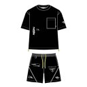 予約商品 8月頃入荷予定 リバーサル メンズ セットアップ 正規販売店 REVERSAL ナイロン 半袖Tシャツ ショートパンツ AGGRESSIVE NYLON SET UP ブラック rv25aw051-BK BLACK