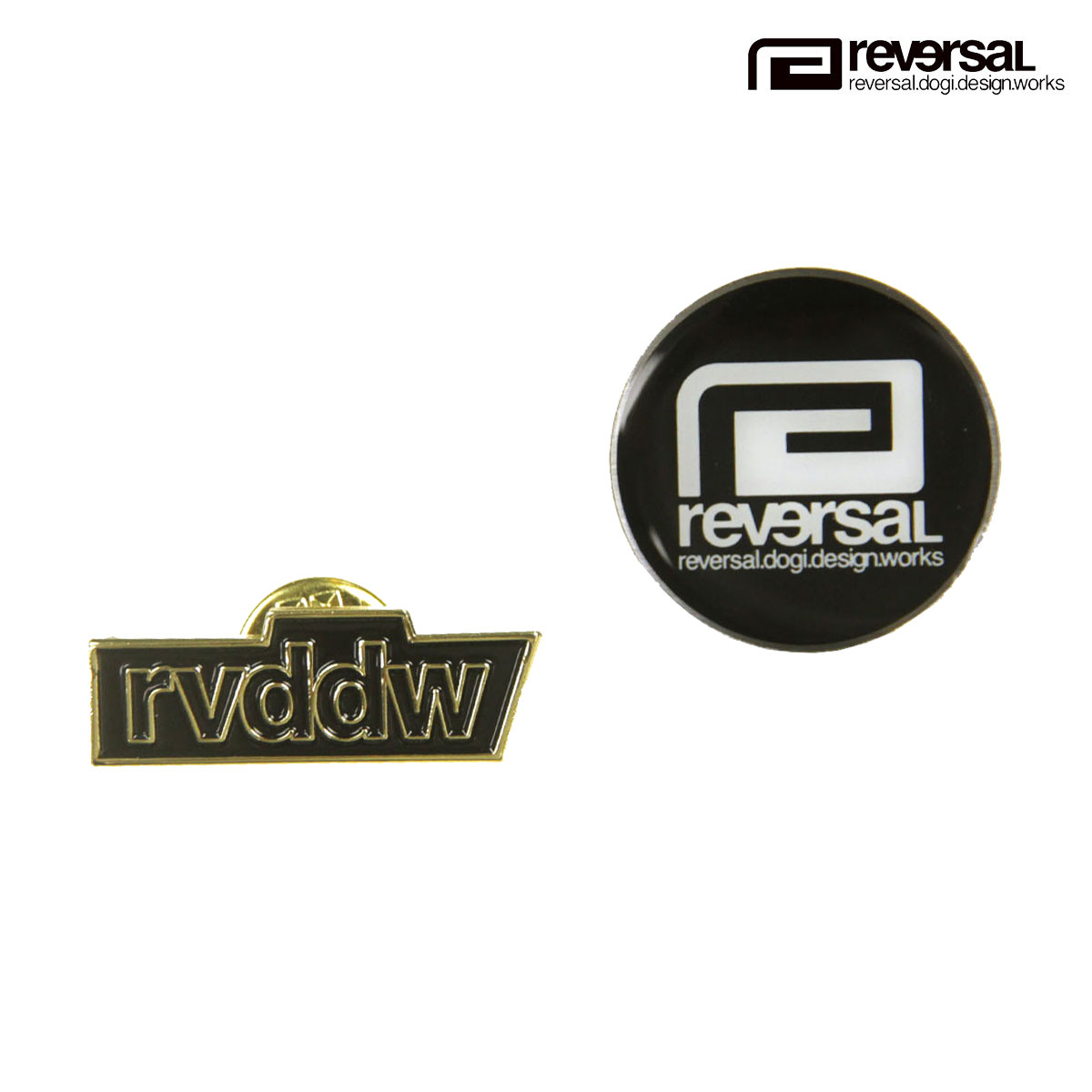 リバーサル メンズ レディース ピンバッジ 正規販売店 REVERSAL アクセサリー ピンズ セット reversal PINS SET 黒 rv25aw707-BK BLACK