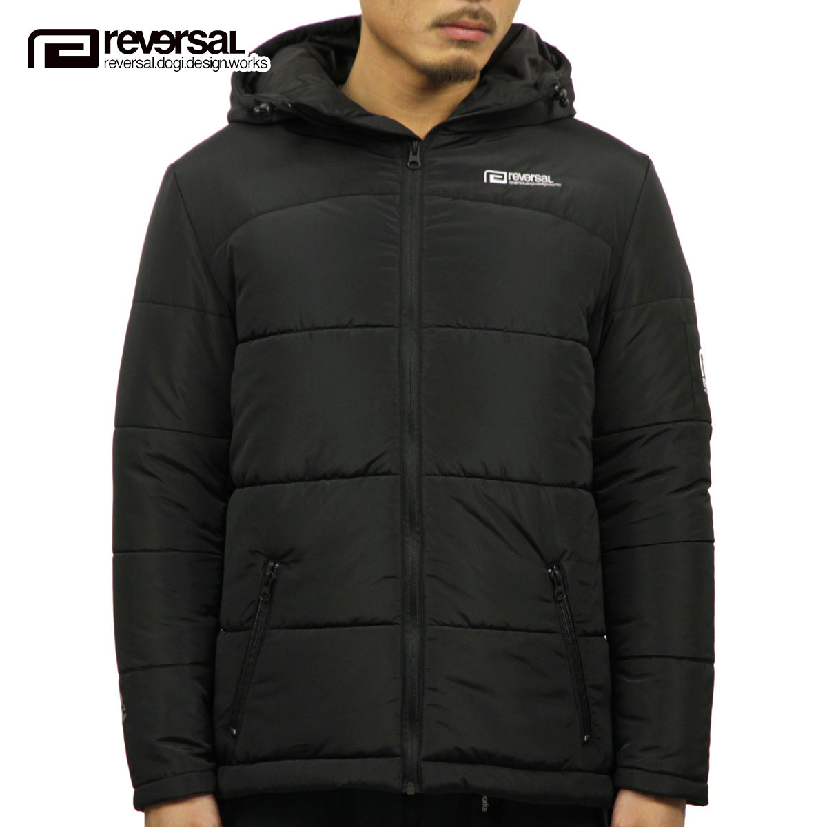 リバーサル REVERSAL rvddw 正規販売店 メンズ 中綿ジャケット アウター PANGEA PADDED JACKET rv18aw001 BLACK