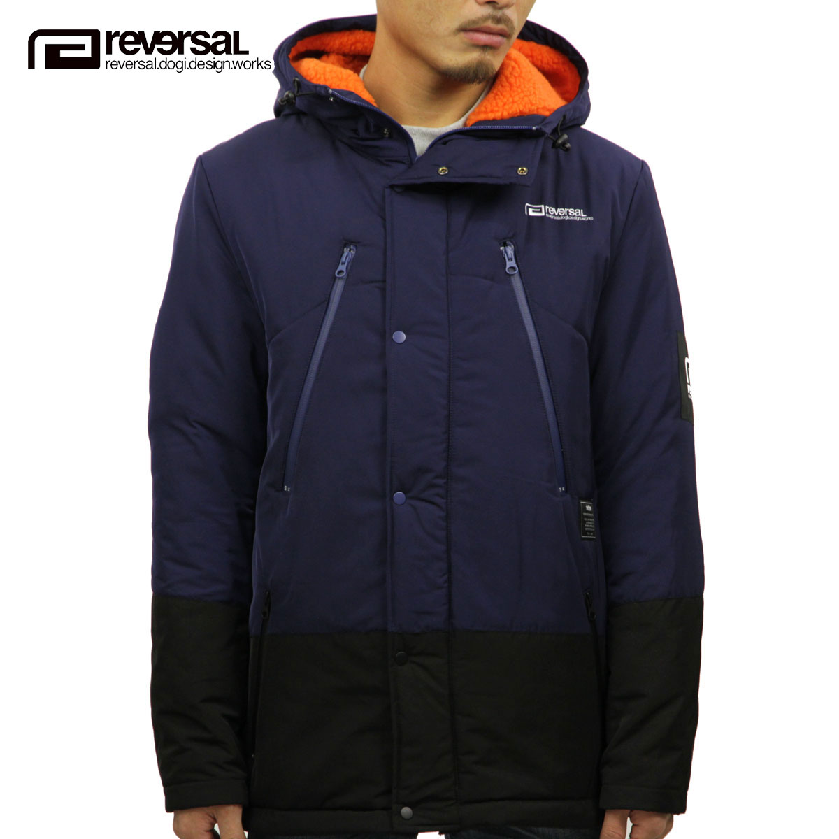 リバーサル REVERSAL rvddw 正規販売店 メンズ マウンテンパーカー アウター PADDED MOUNTAIN JACKET rv18aw002 NAVY