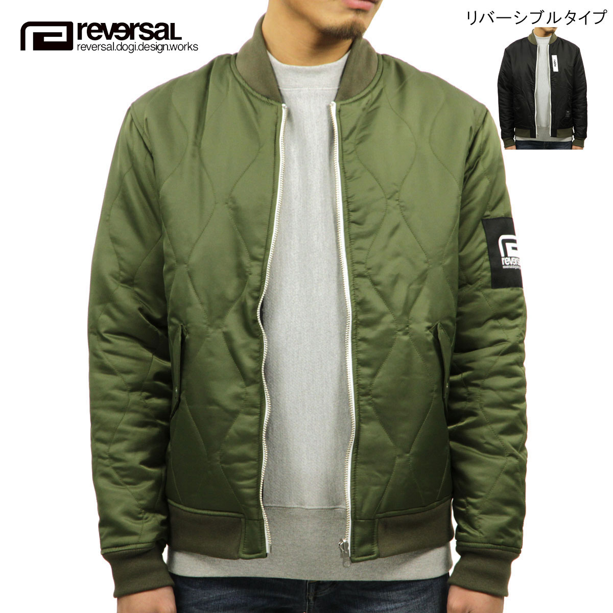 リバーサル REVERSAL MA-1 フライトジャケット オリーブ リバーサル REVERSAL MA-1 フライトジャケット オリーブ 楽天