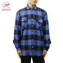 ロスコ シャツ メンズ 正規品 ROTHCO ネルシャツ フランネルシャツ チェック柄 ROTHCO EXTRA HEAVYWEIGHT BUFFALO PLAID FLANNEL SHIRT BLUE 4739