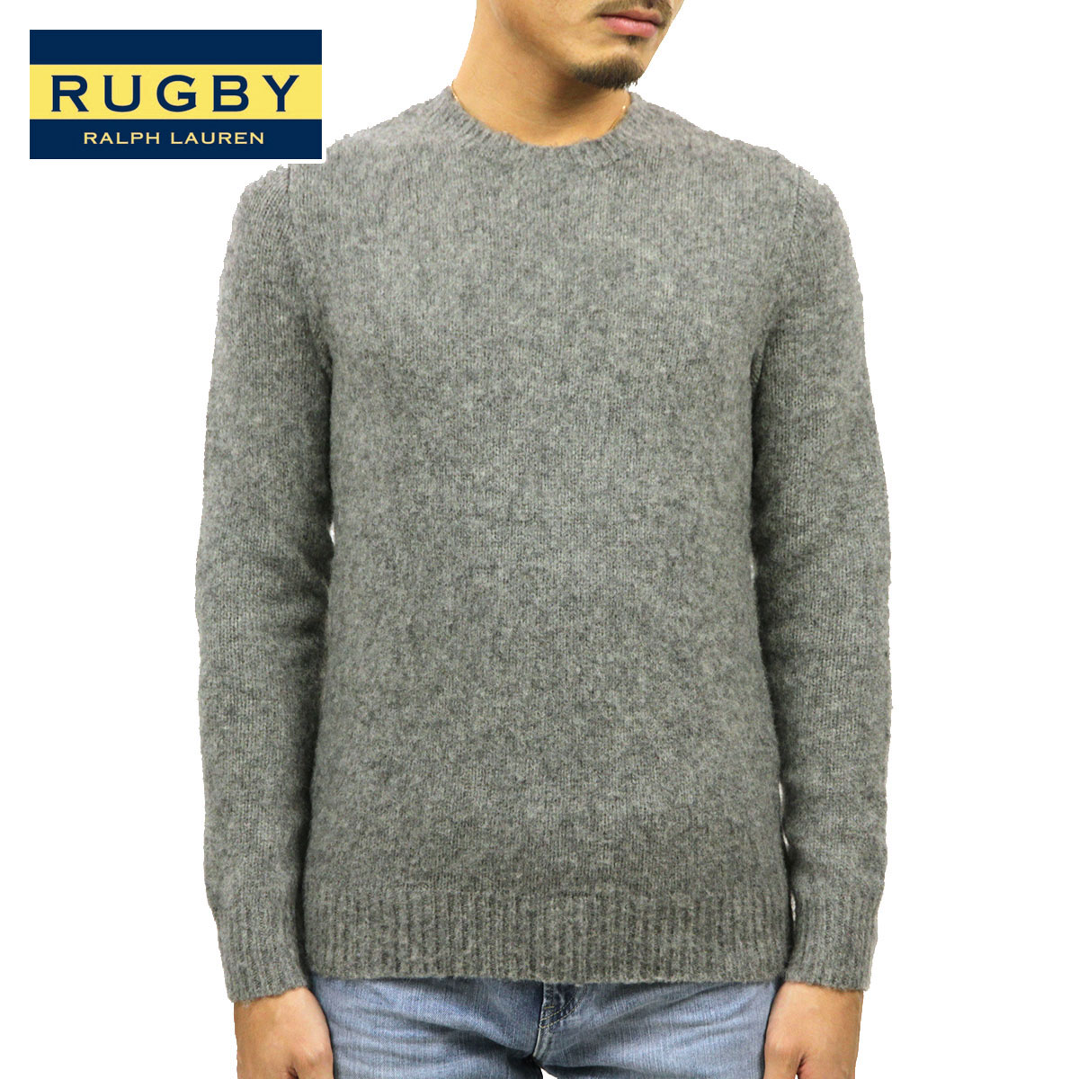 50%OFFクーポンセール 【利用期間 9/4 20:00〜9/11 1:59】 ラルフローレン ラグビー セーター メンズ 正規品 RUGBY RALPH LAUREN Shetland Sweater CHARCOAL D35S45