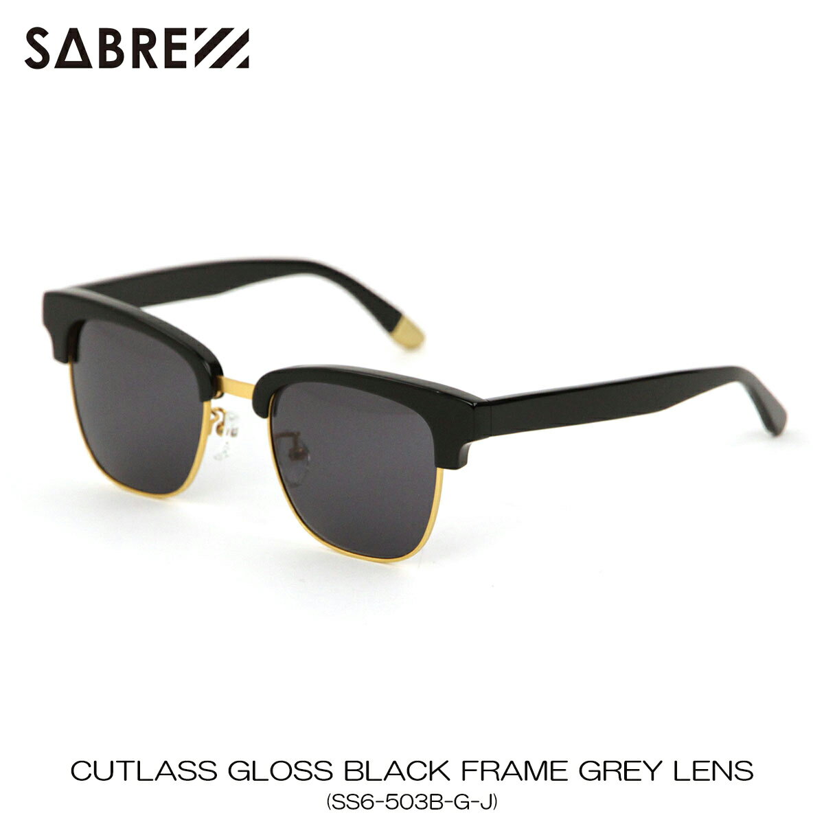 ZCo[ SABRE K̔X TOX ߂ CUTLASS GLOSS BLACK FRAME GREY LENS SUNGLASS SS6-503B-G-J ̓ v[g bsO