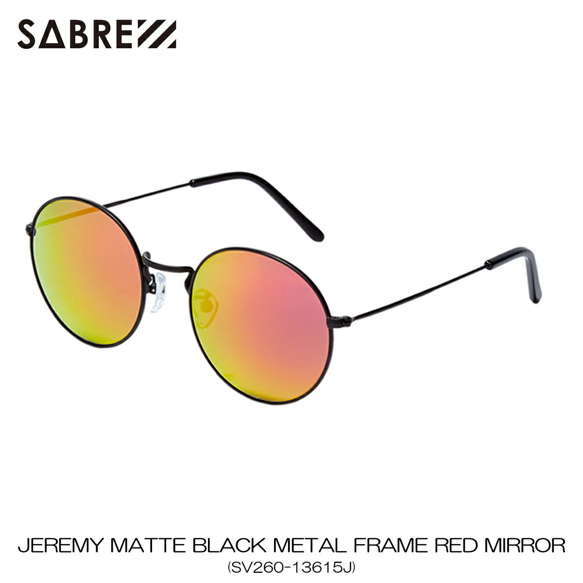 ZCo[ SABRE K̔X TOX ߂ JEREMY MATTE BLACK METAL FRAME RED MIRROR LENS SUNGLASS SV260-13615J ̓ v[g bsO