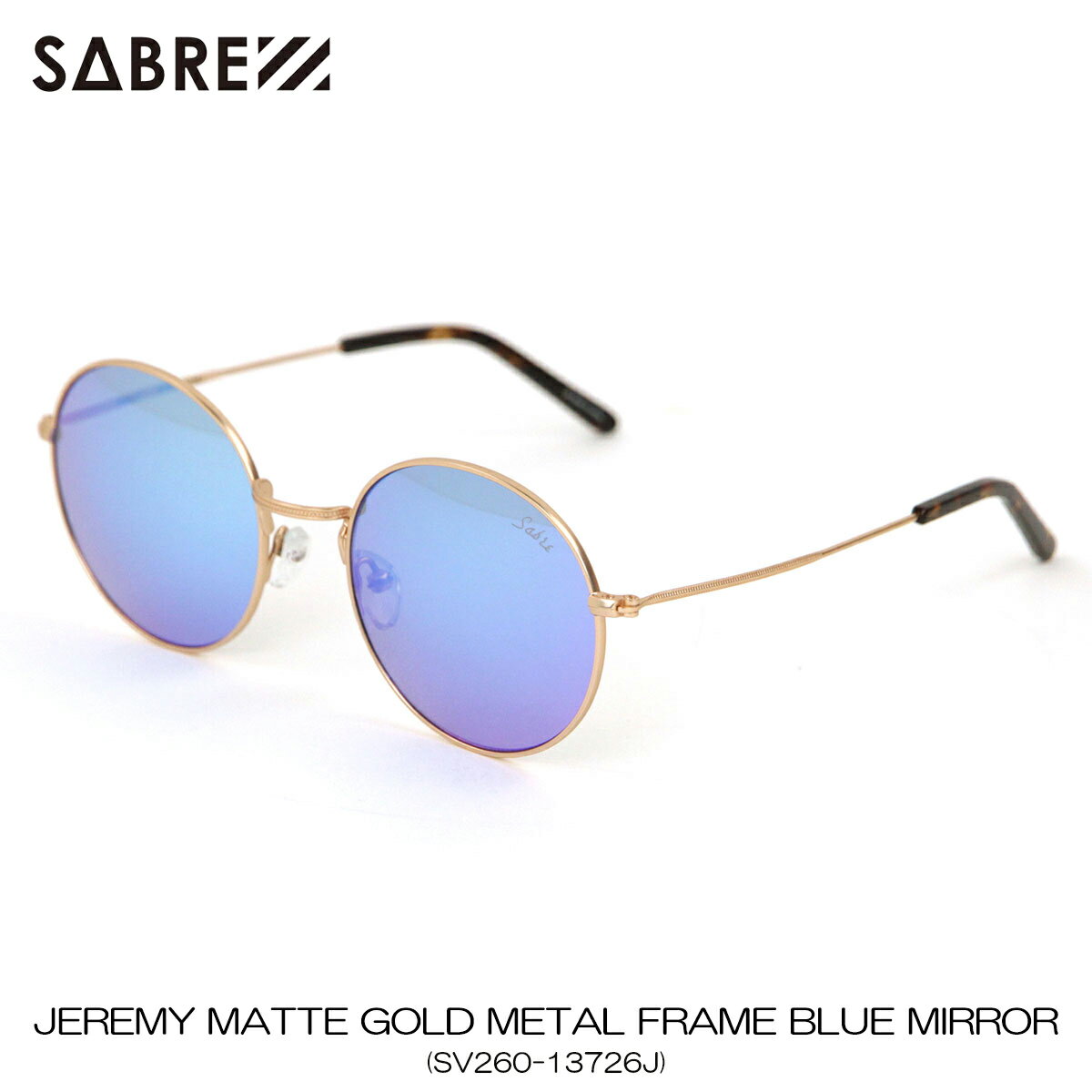 ZCo[ SABRE K̔X TOX ߂ JEREMY MATTE GOLD METAL FRAME BLUE MIRROR LENS SUNGLASS SV260-13726J ̓ v[g bsO