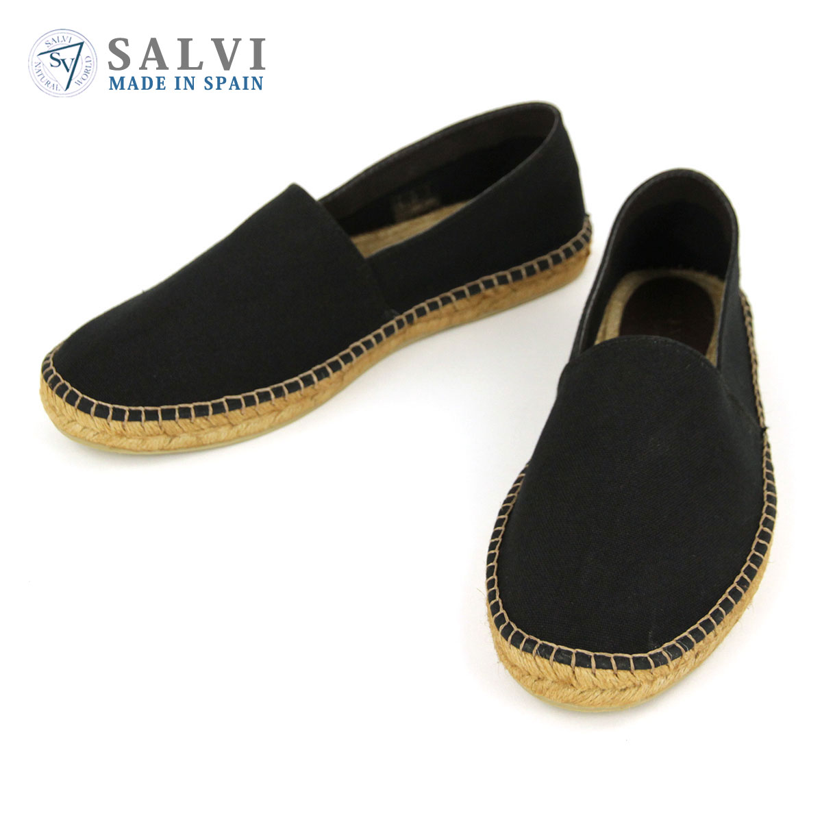 サルヴィ SALVI 正規販売店 シューズ ESPADRILLE SHOES エスパドリーユ シューズ 44-2 NEGRO BLACK 父の日 プレゼント ラッピング